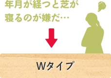 年月が経つと芝が寝るのが嫌だ…