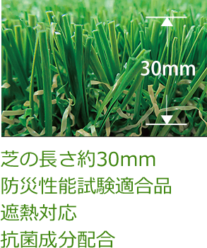 芝の長さ約45mm
                                        防災性能試験適合品