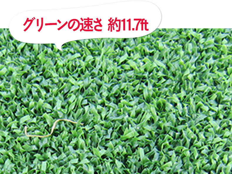 グリーンの速さ 約11.7ft